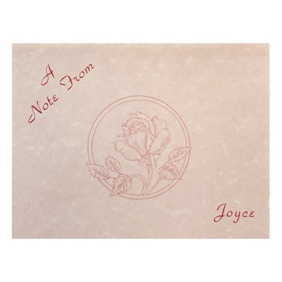 12ct A Note From Joyce Pink Stationary Cards and Matching Envelopes - Picture 5 of 12